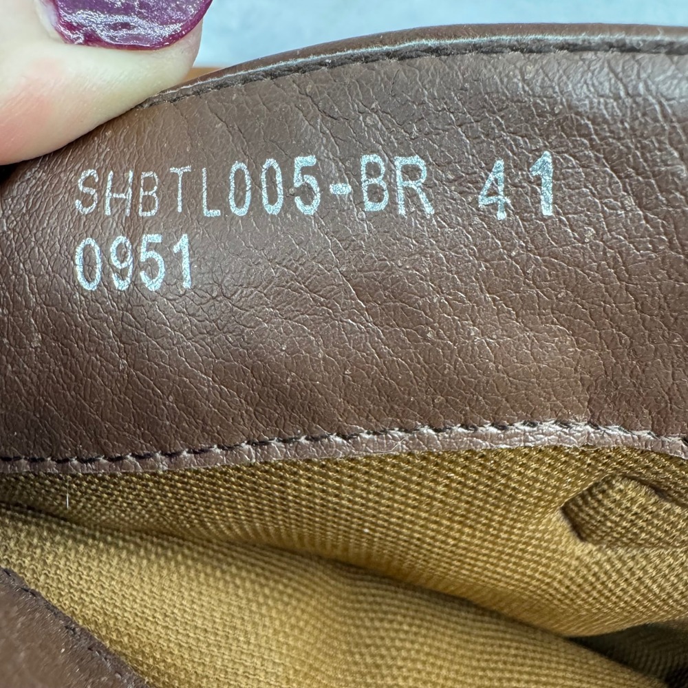 SheSole Brown Faux Leather Western Cowboy Boots‎ Stitch Detail Size 41 US 10.5 - Picture 6 of 10